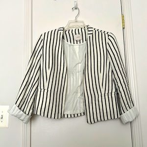 Ann Taylor Loft vertical striped blazer